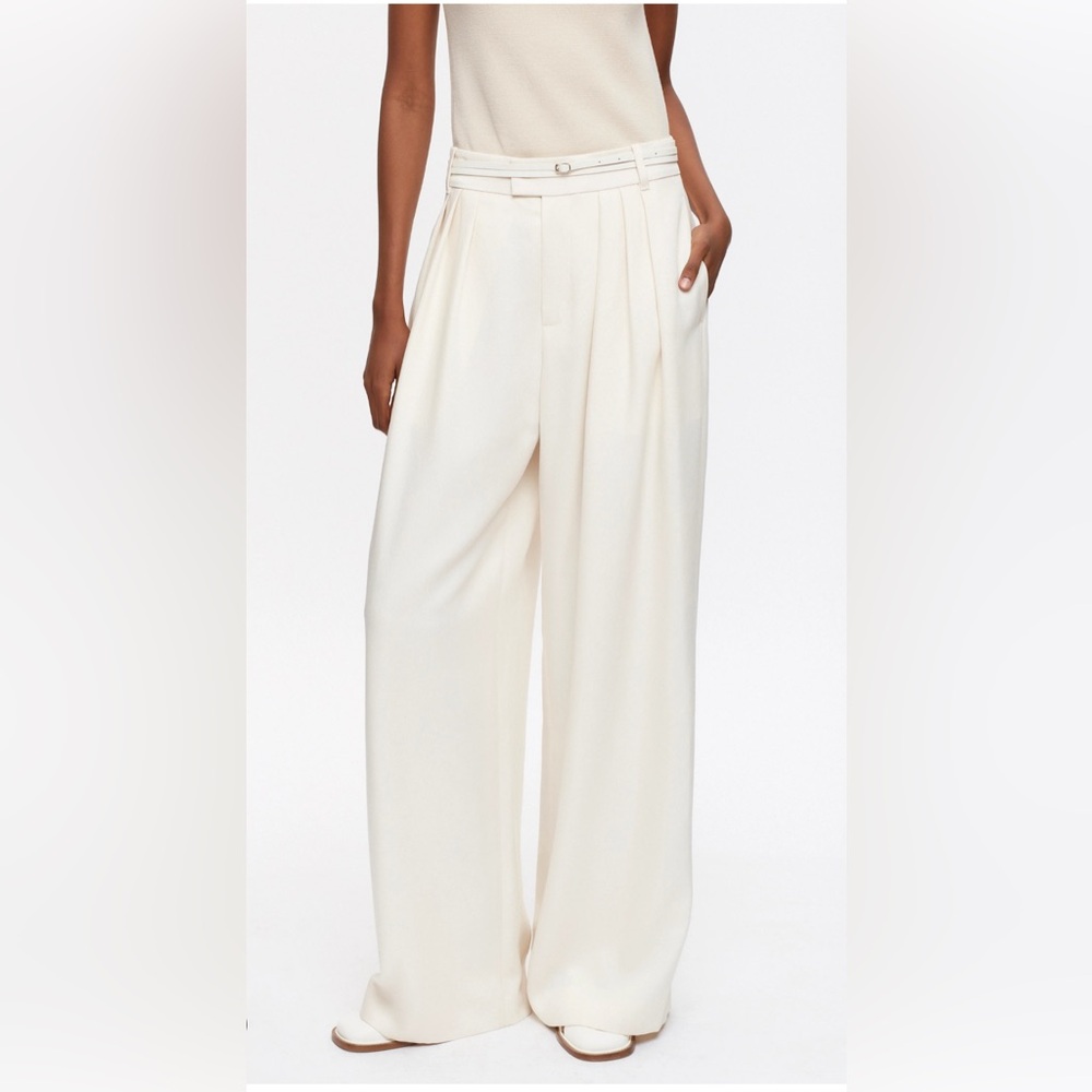 KOTN Cream Wide Leg Pants